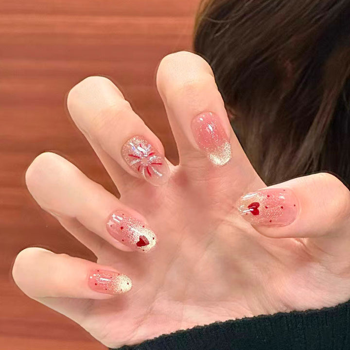Glitzerndes Herz- und Stern-Nagelkunst-Set Karnz