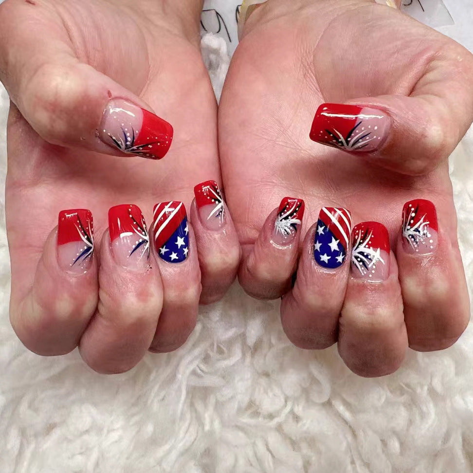 Patriotisches Nagelkunstset