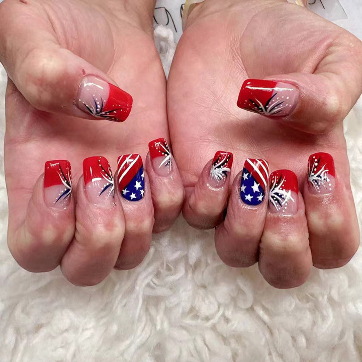 Patriotisches Nagelkunstset