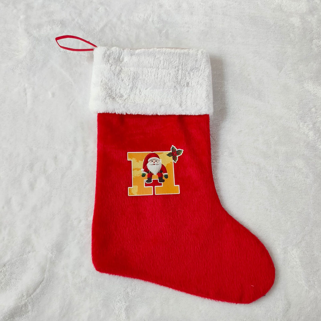 Festlicher Weihnachtsstrumpf mit personalisierbarem Motiv