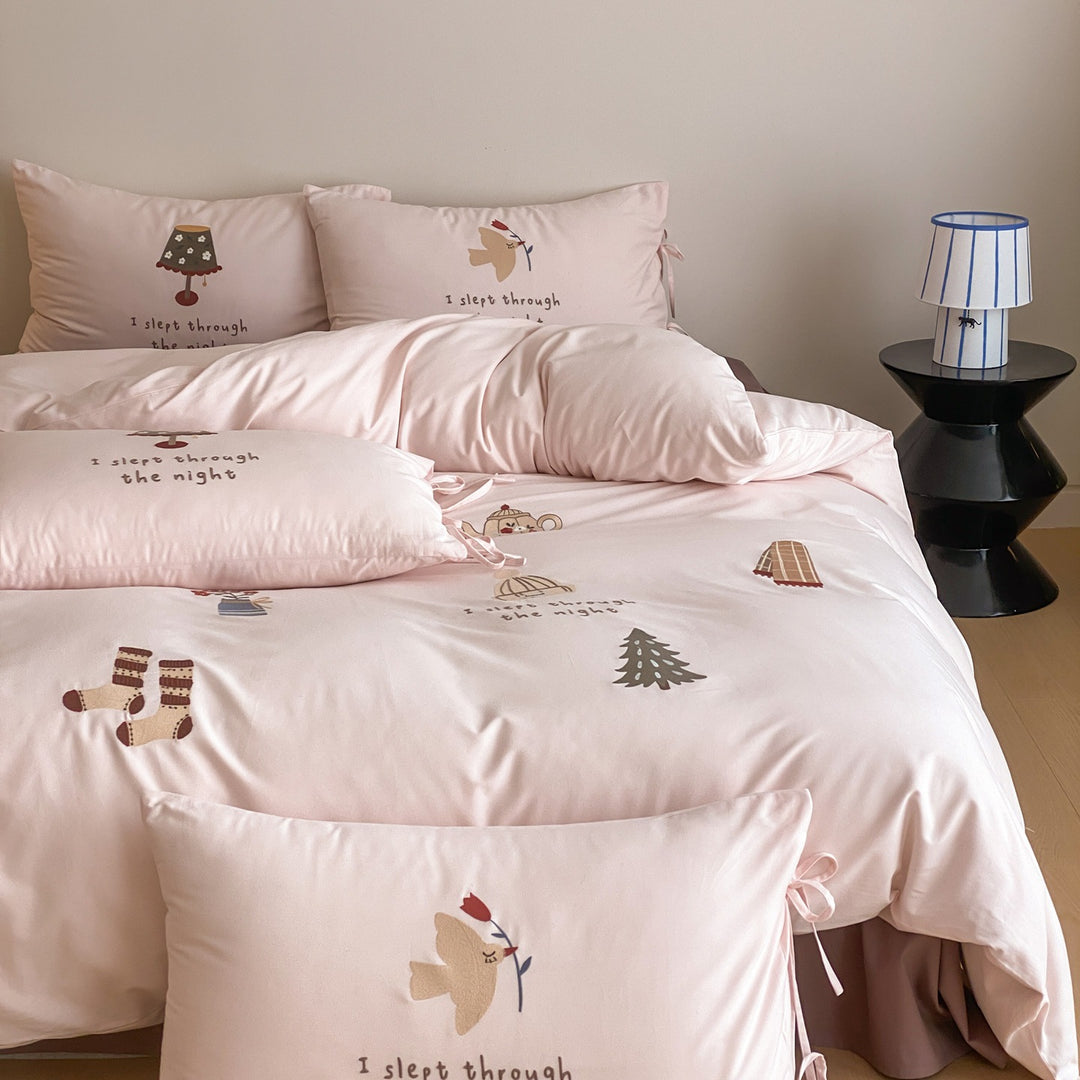 Bedrucktes Mikrofaser Bettbezug und Kissenbezug Set