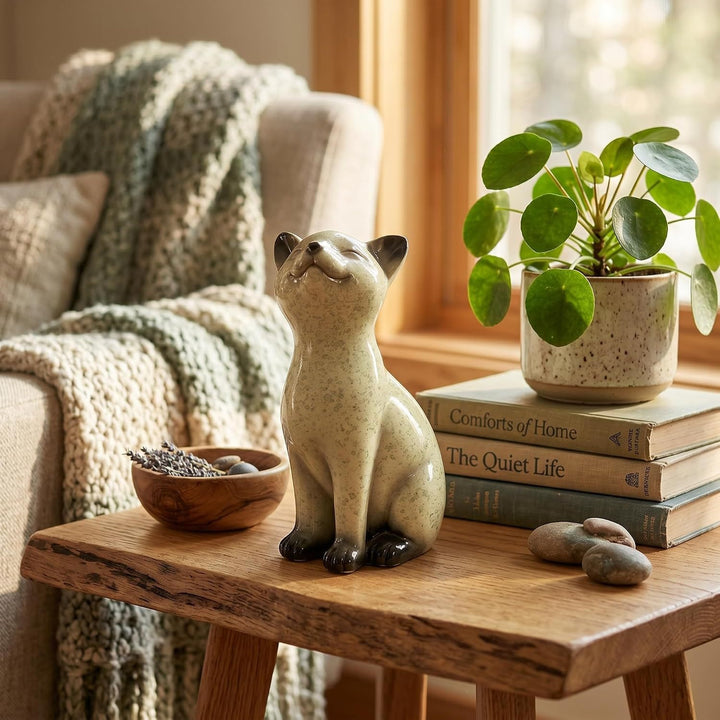 Resinstatue einer Katze Karnz