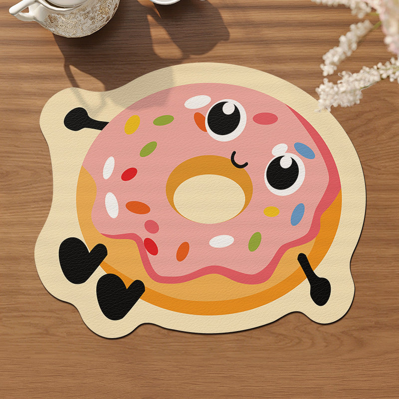 Cute Donut-Shaped Non‑Slip Heat-Resistant Table Placemat