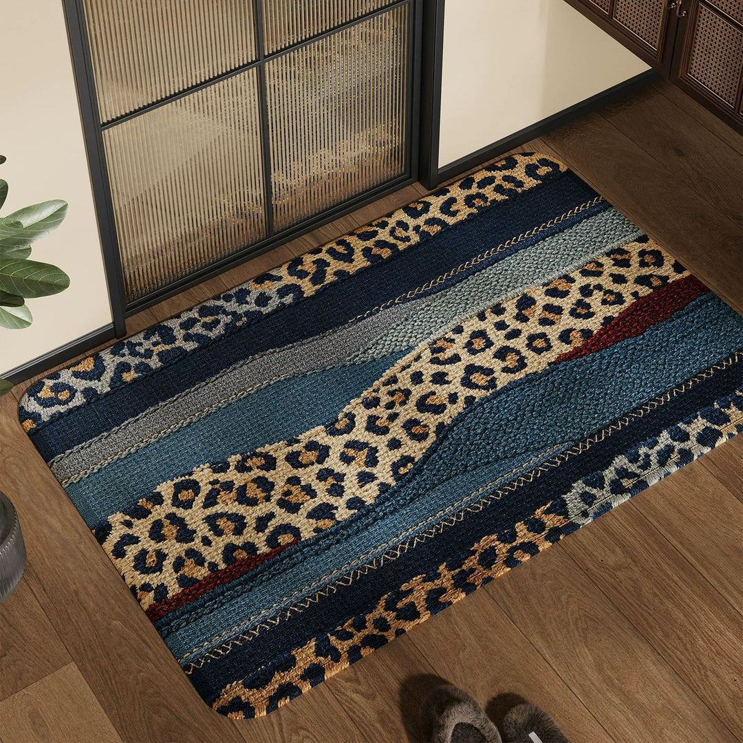 Spaßiger und bunter Patchwork-Teppich Karnz