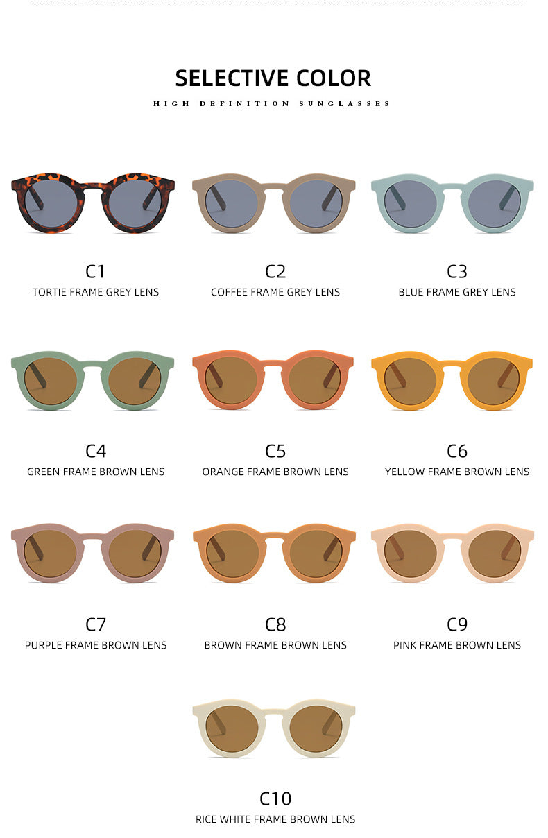 Damen runde Sonnenbrille mit modischem Design und UV-Schutz Karnz