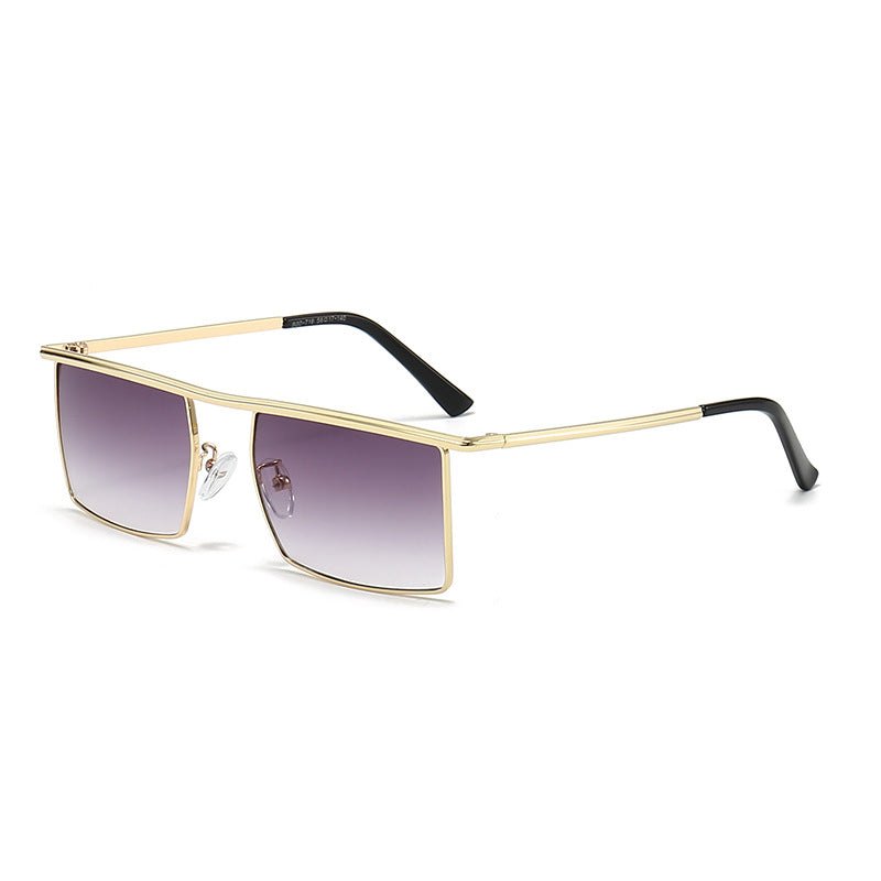 Damen modische Sonnenbrille mit filigranem, rechteckigem Rahmen Karnz