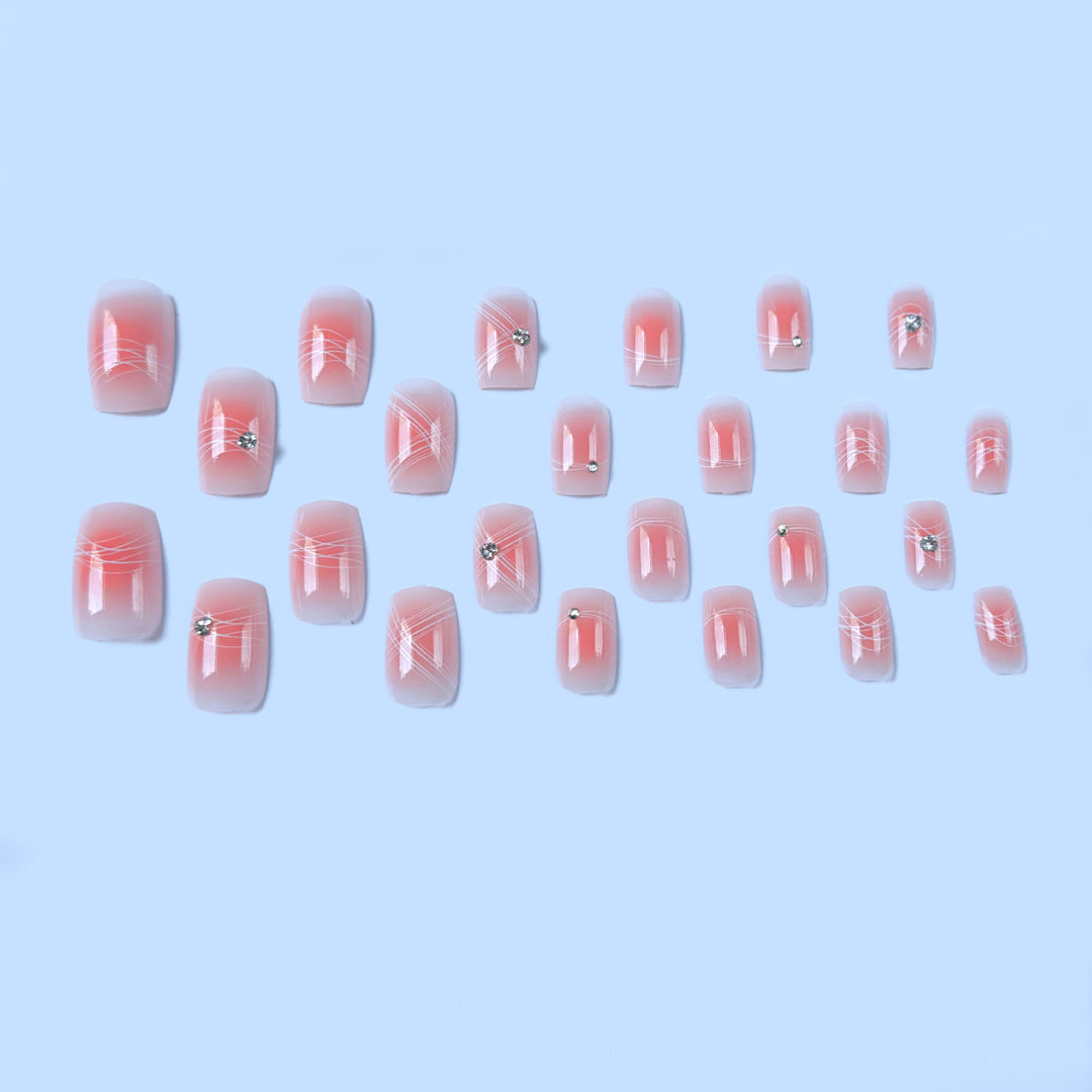 Elegantes Strass-Nagelkunst-Set