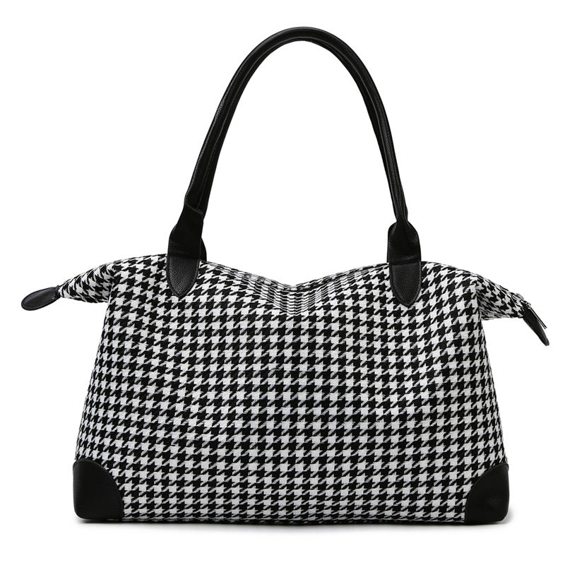 Stylische Hahnentritt-Handtasche