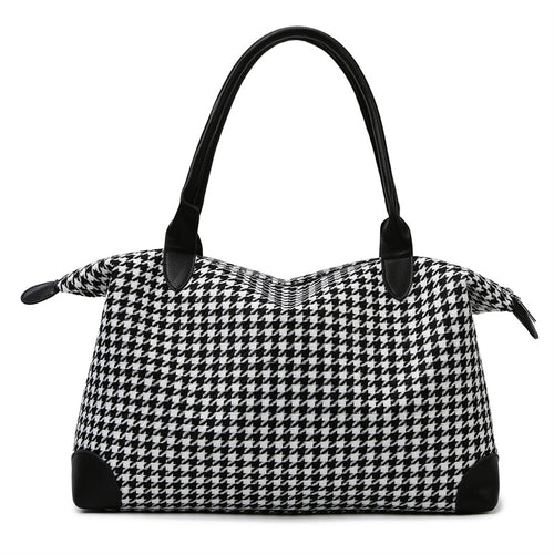 Stylische Hahnentritt-Handtasche