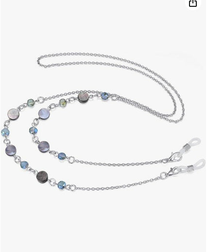 Elegante Perlen Brillen Kette Karnz