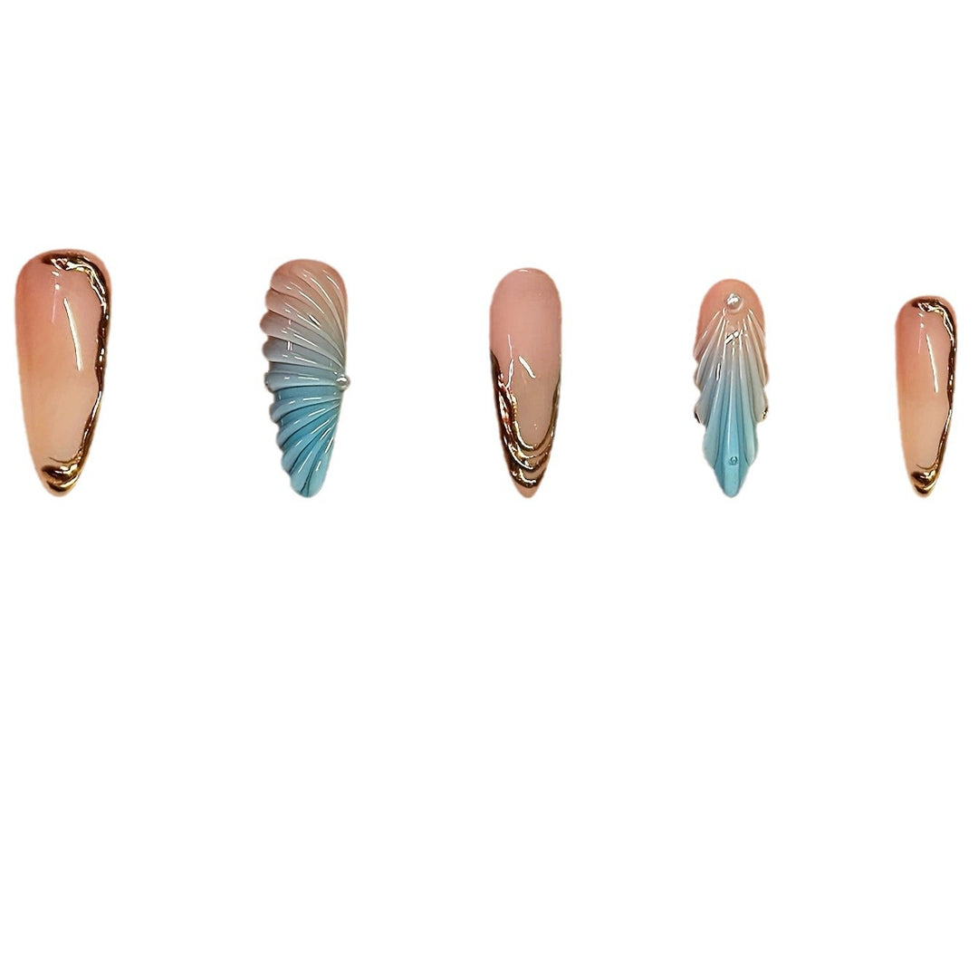 Künstlerisches Skulpturierte Press-On Nagelset Karnz