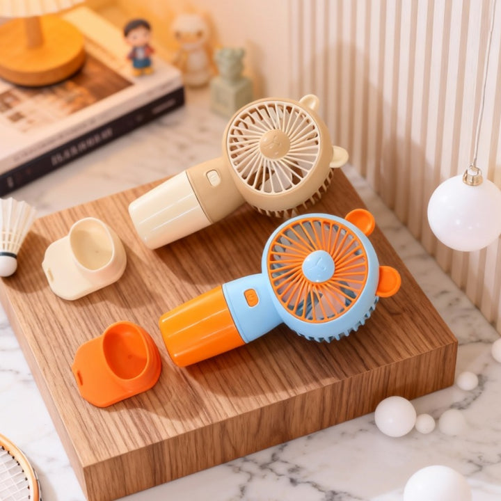Damen Tragbarer Handventilator mit stilvollem Bärenmotiv Karnz