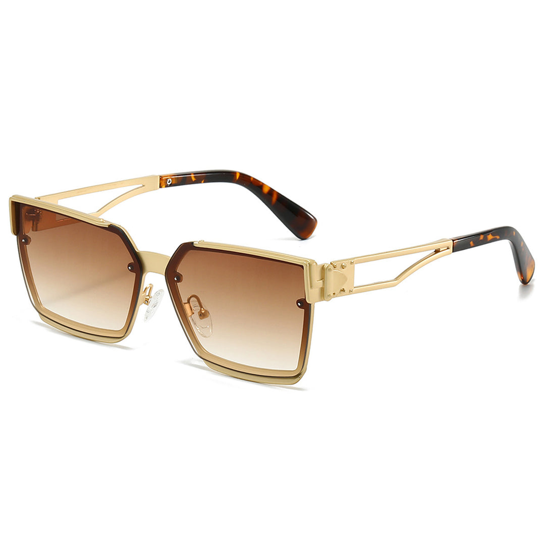 Damen stylische rechteckige Sonnenbrille Karnz