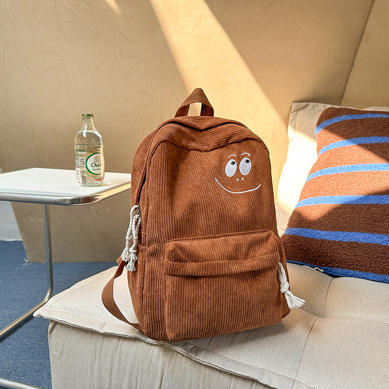 Adorable Cordura-Rucksack mit gesticktem Lächeln