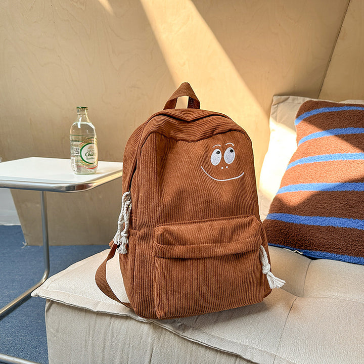 Adorable Cordura-Rucksack mit gesticktem Lächeln