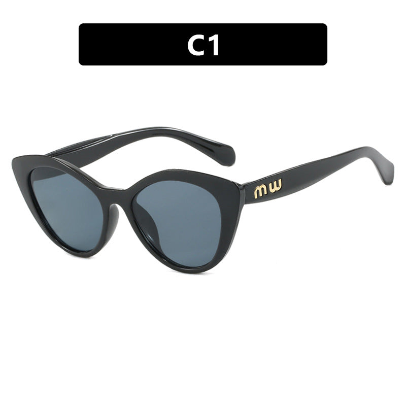 Damen elegante Cat-Eye Sonnenbrille mit luxuriösem hochwertigen Rahmen Karnz