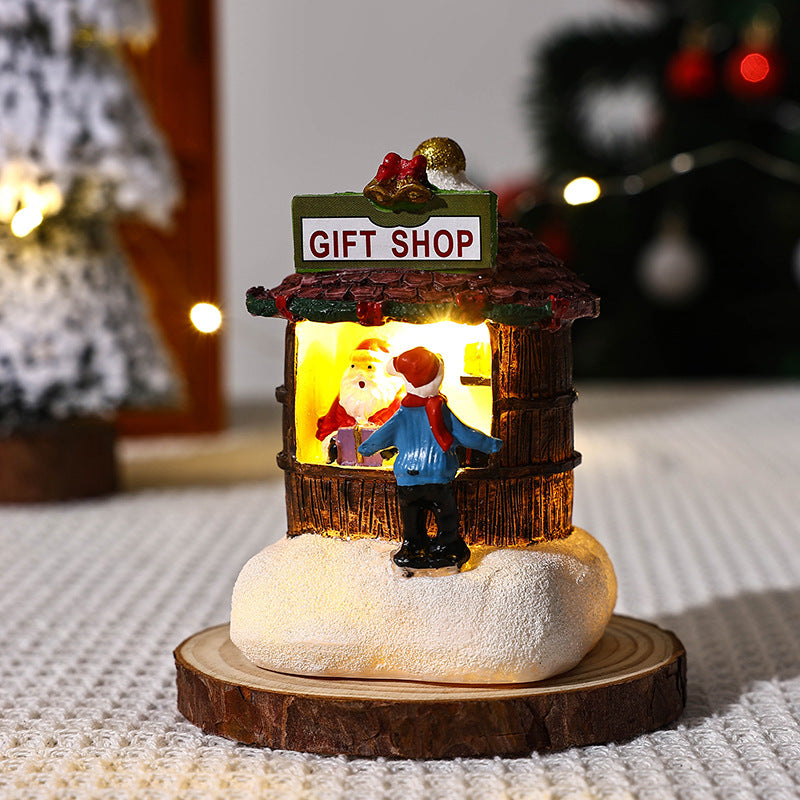 Beleuchtete Weihnachtsdorf-Dekoration Karnz