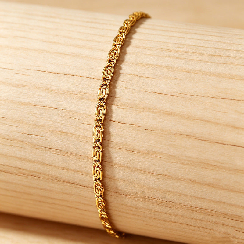 Woven Silberkette Armband Karnz