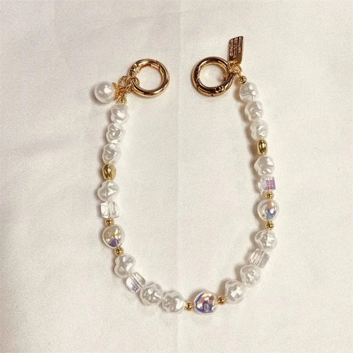 Elegante Perlen Charme Brille Kette Karnz