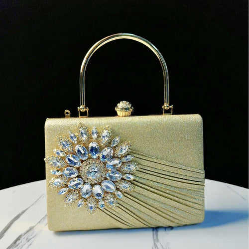 Luxuriöse mit Strass verzierte Abendhandtasche