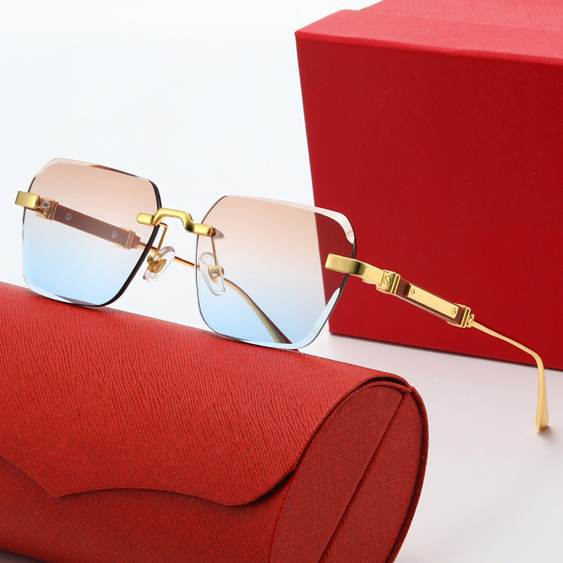 Damen modische Sonnenbrille mit stylischem quadratischen Rahmen Karnz
