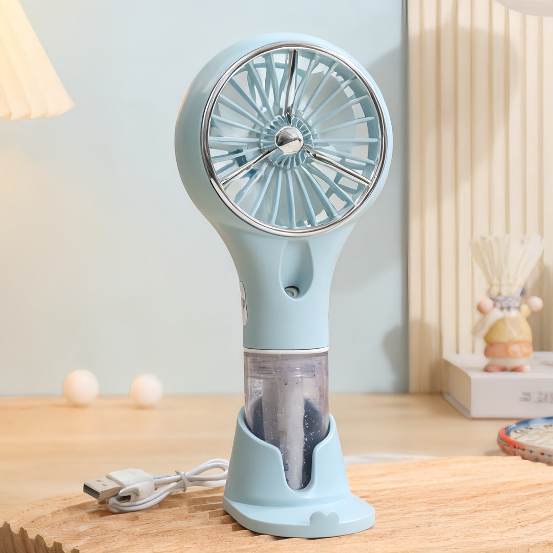 Unisex Tragbarer Sprüh-Handventilator mit USB-Ladefunktion und ergonomischem Design Karnz