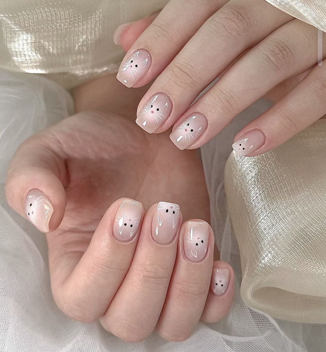 Niedliches Bären-Thema Press-On Nagelset Karnz