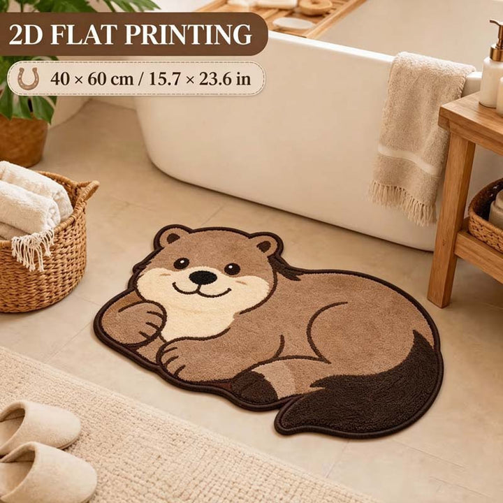 Verspielte Rote Panda Badmatte