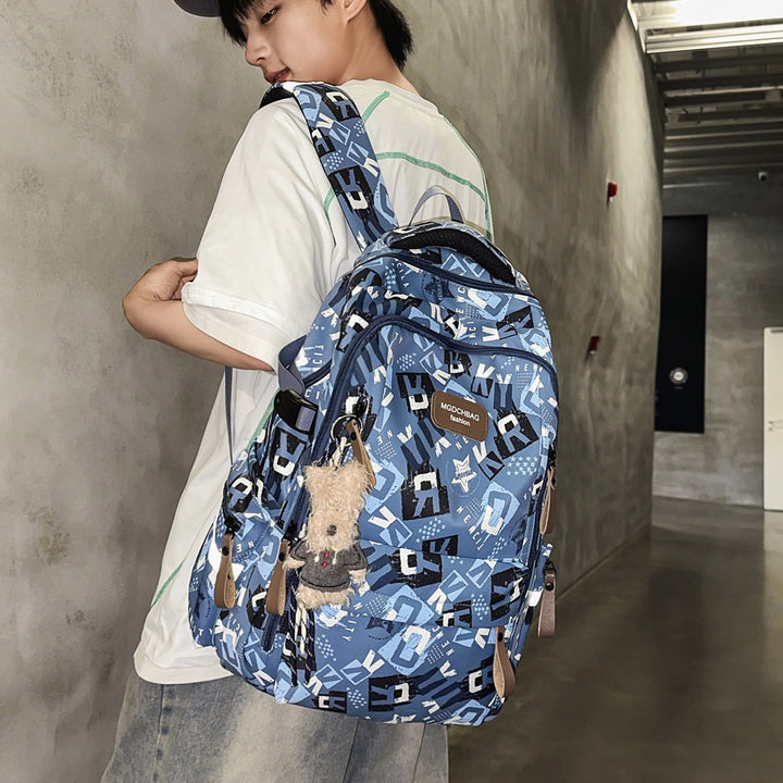 Stylischer Mehrfachfächer Grafikdruck Rucksack Karnz
