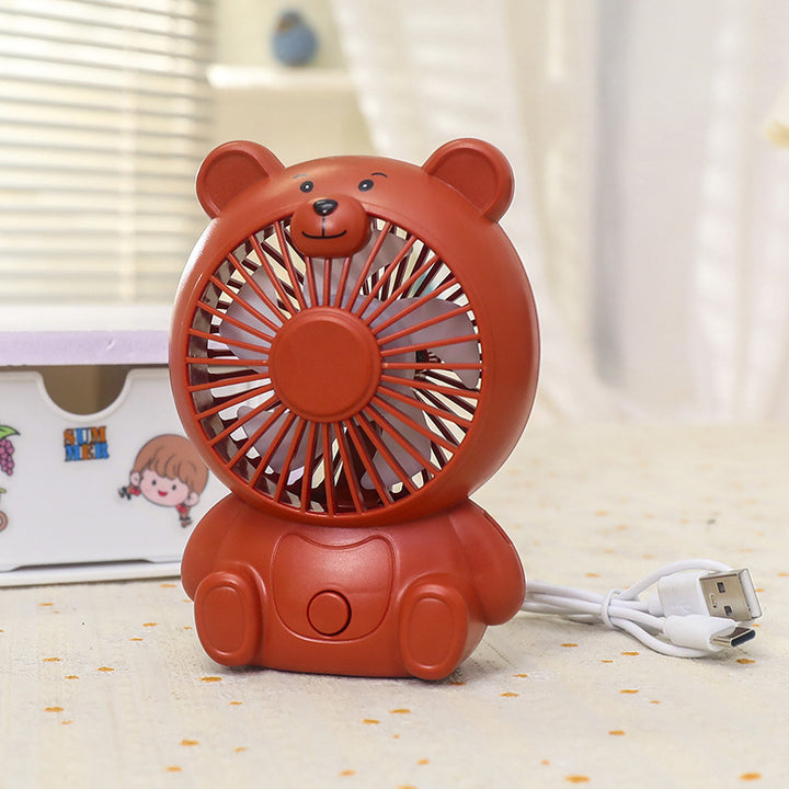 Damen Tragbarer USB Handventilator im niedlichen Bärendesign Karnz