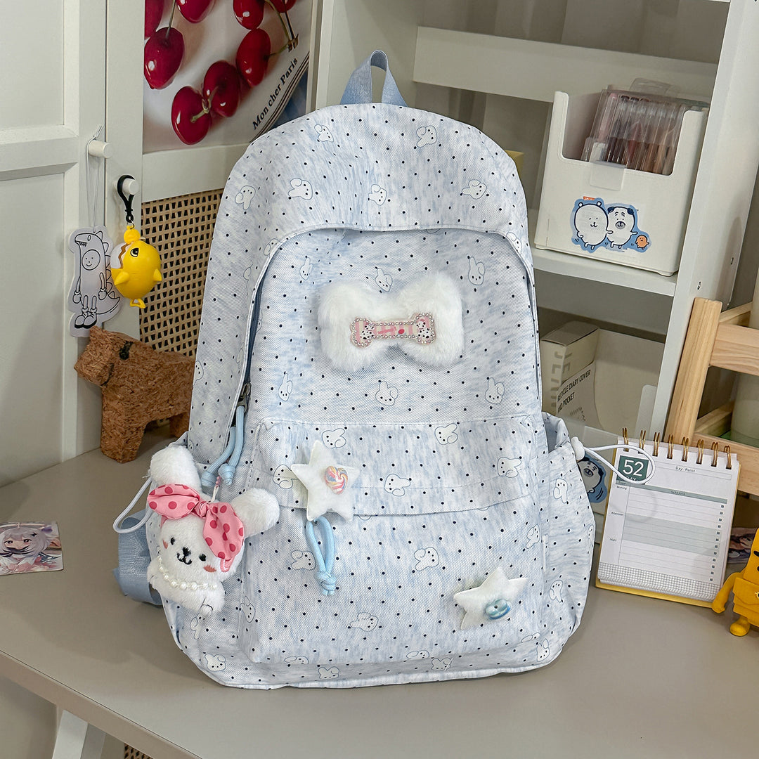 Leichte Polka Dot Freizeit-Rucksack Karnz