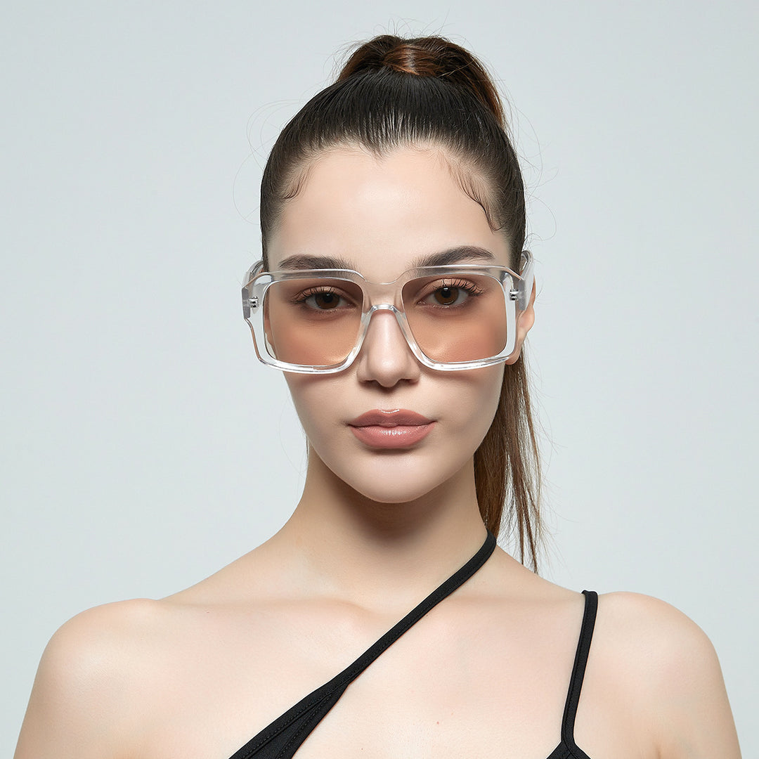 Damen modische quadratische Sonnenbrille im modernen Schildpatt-Design Karnz
