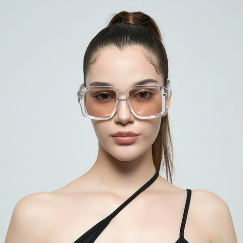 Damen modische quadratische Sonnenbrille im modernen Schildpatt-Design Karnz