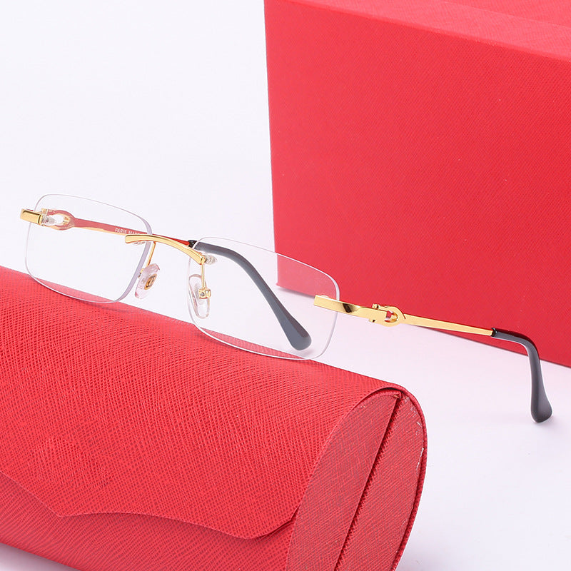 Damen elegante Halbrahmenbrille mit komfortablen Nasenpads Karnz