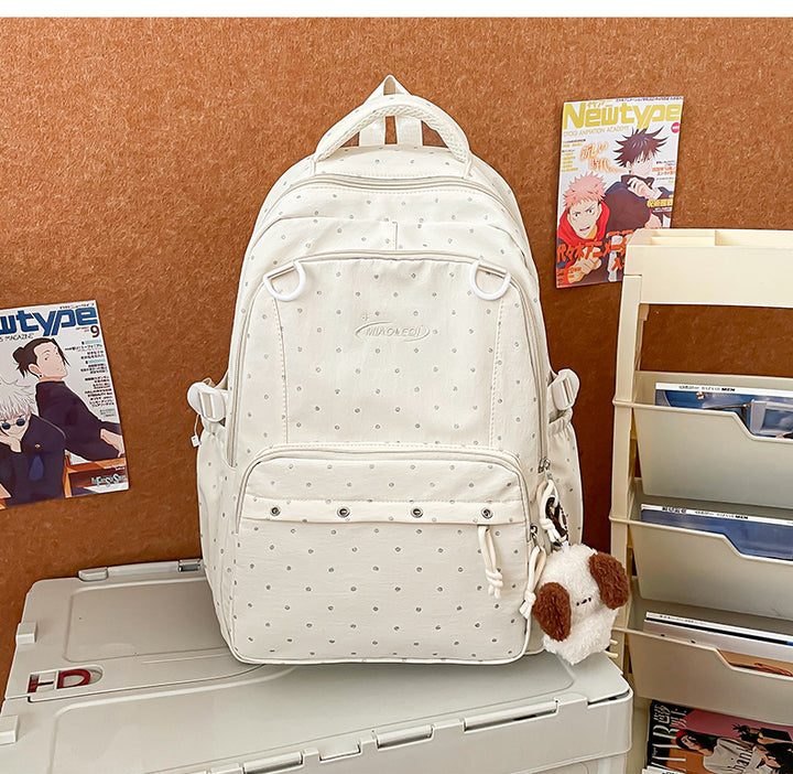 Stylischer Mehrfach-Taschen Rucksack mit niedlichen Accessoires Karnz