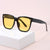 Damen Modische oversized Sonnenbrille mit rautenförmigen Gläsern Karnz