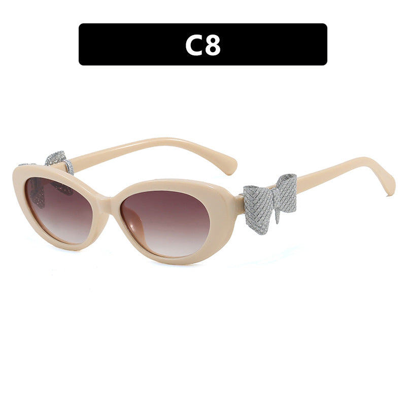 Damen modische Sonnenbrille mit verspieltem Schleifen-Design Karnz