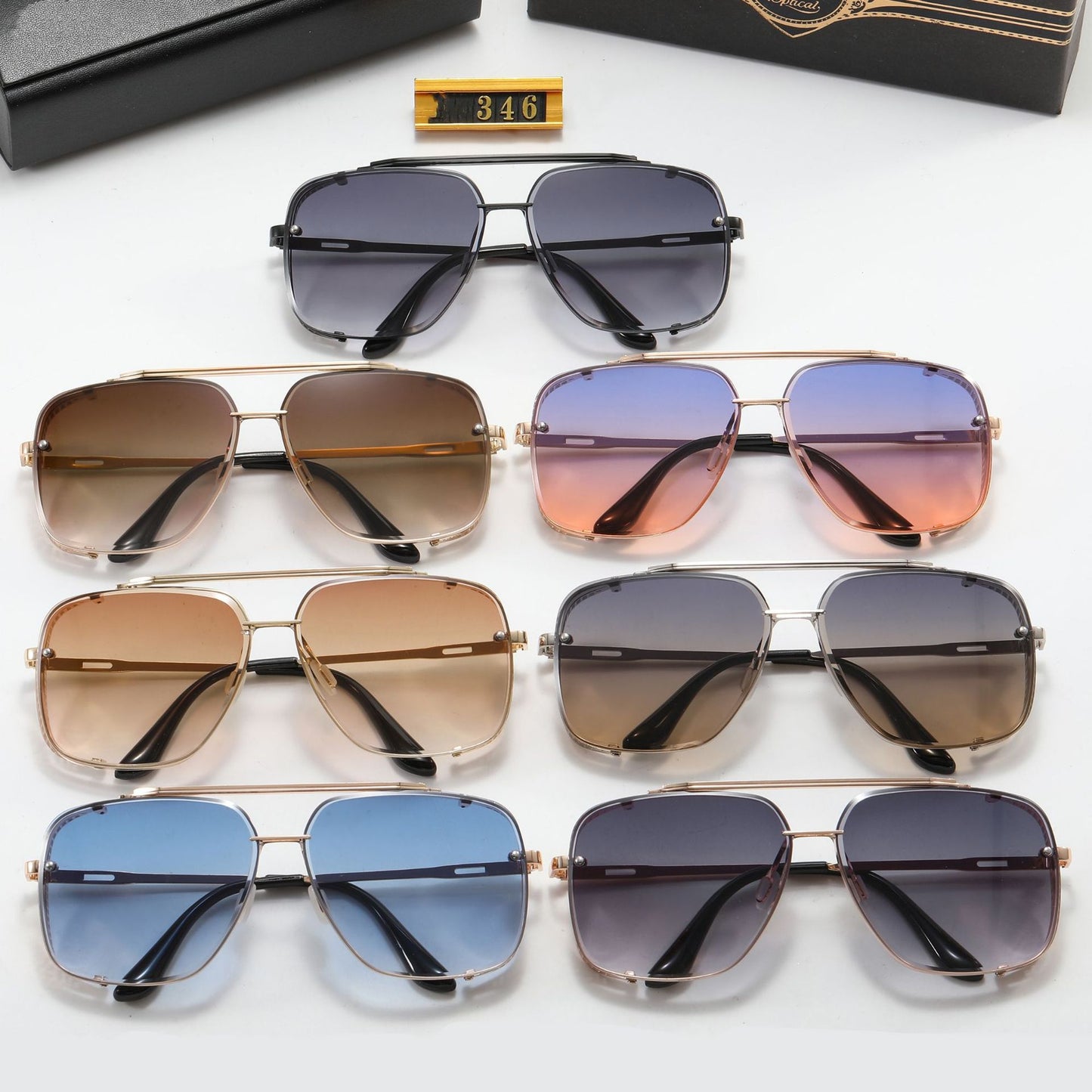 Damen Designer-Sonnenbrille mit stilvollem eckigem Rahmen und UV-Schutz Karnz