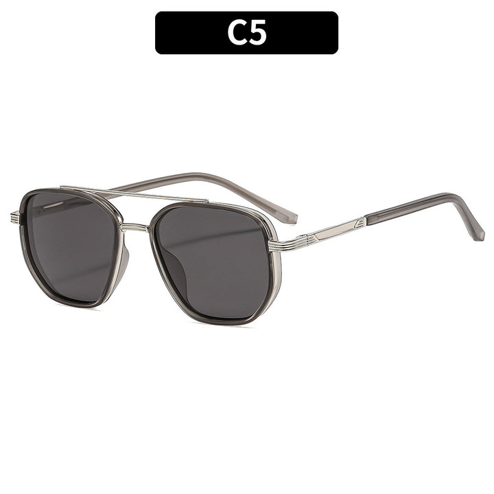 Geometrische Übergroße Sonnenbrille