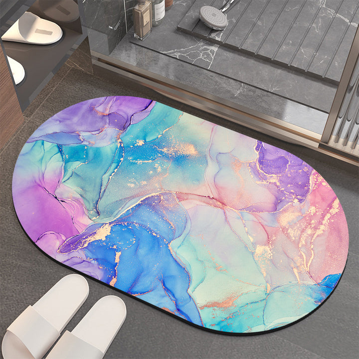 Luxuriöse Abstract Marmor Badematte Karnz