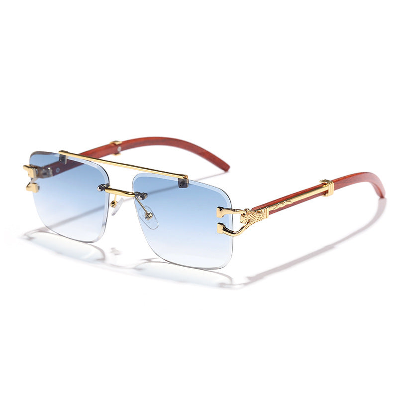 Damen stilvolle quadratische Sonnenbrille mit luxuriösem Metallrahmen Karnz