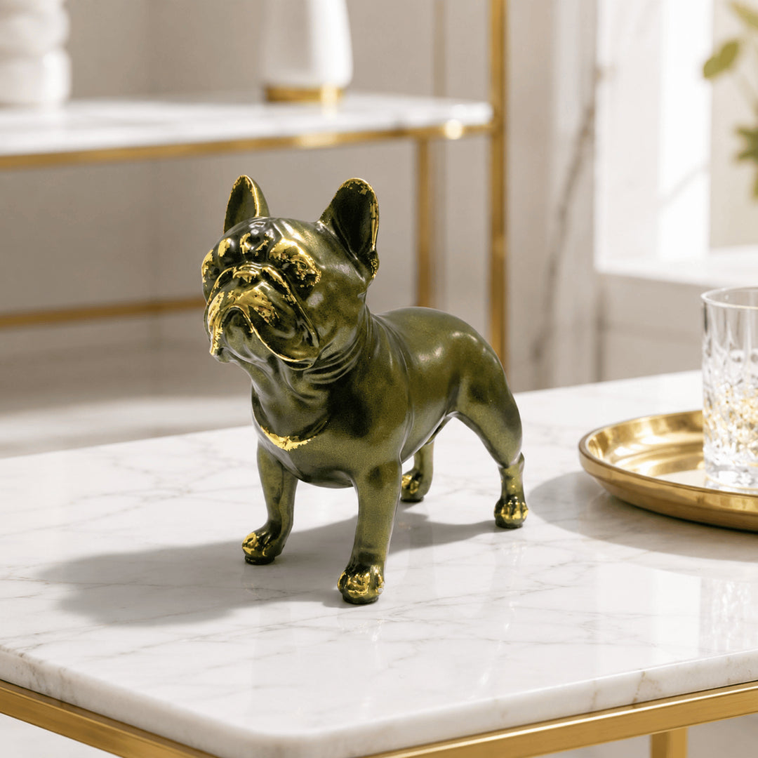 Dekofigur eines Französischen Bulldogs Karnz