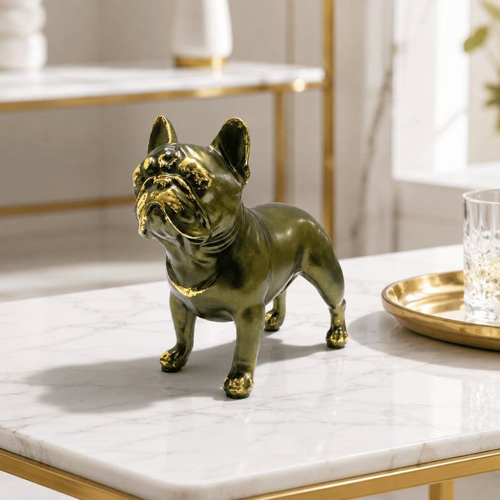 Dekofigur eines Französischen Bulldogs Karnz