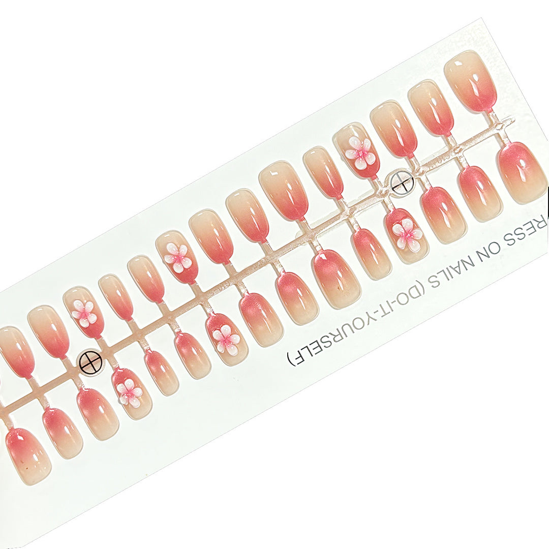 Floral Gradient Press-On Nail Set Karnz