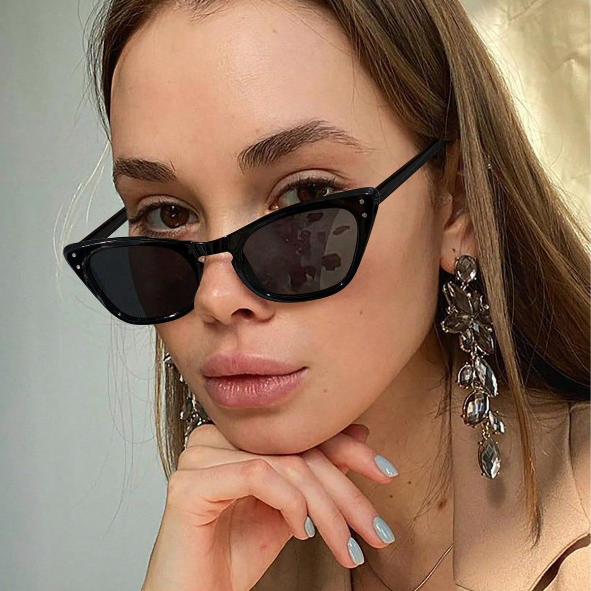 Damen Cat-Eye Sonnenbrille mit verspiegelten Gläsern und stilvollem Rahmen Karnz