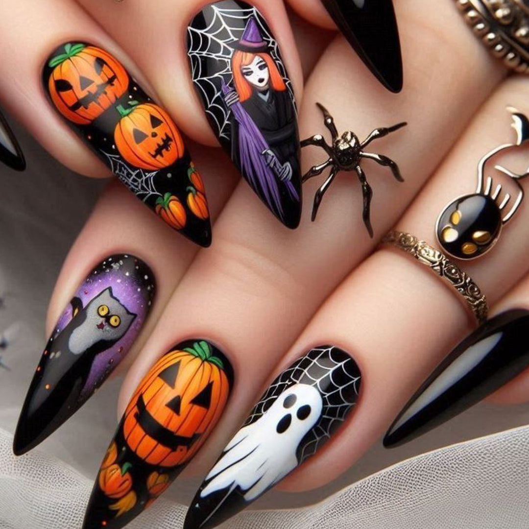 Halloween-Themen 3D dekorative Nagelkunstverlängerungen Karnz