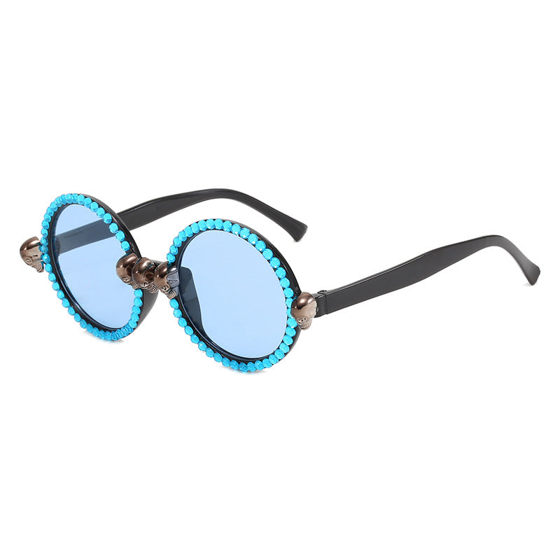 Damen Extravagante runde Sonnenbrille Karnz