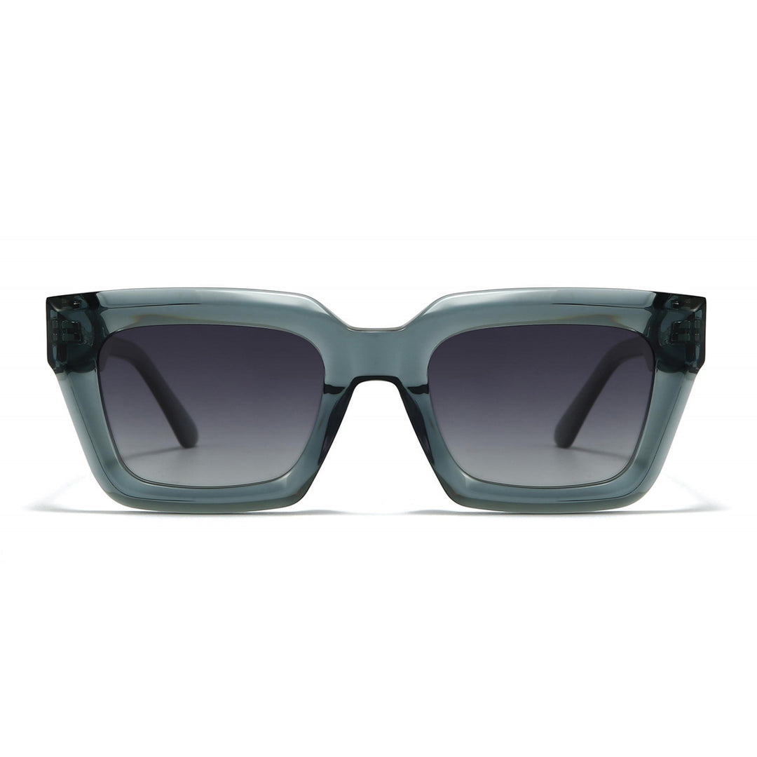 Damen quadratische Sonnenbrille mit modernem Kunststoffrahmen und sanften Gläsern Karnz