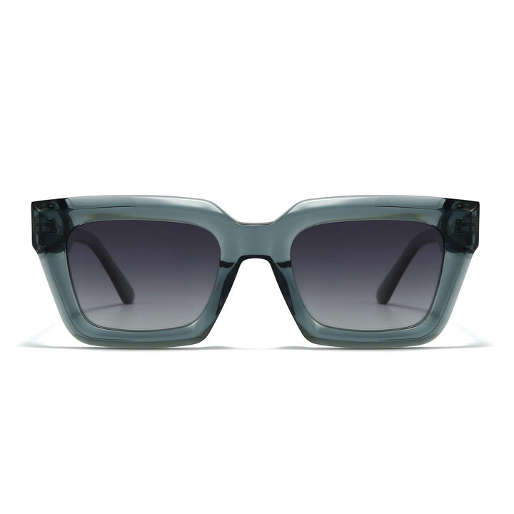 Damen quadratische Sonnenbrille mit modernem Kunststoffrahmen und sanften Gläsern Karnz