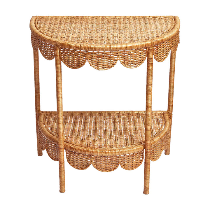 Runder Korbtisch im Vintage-Stil Karnz